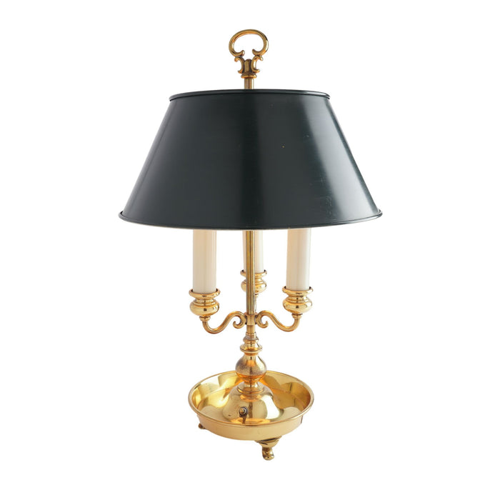 American brass Bouillotte three arm desk lamp (c. 1930)