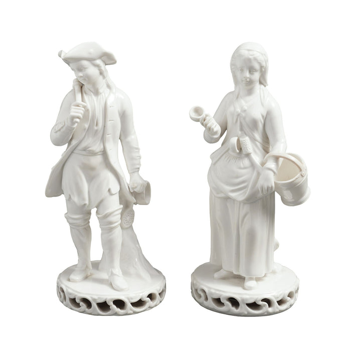 Pair of English Blanc du Chine figures by Stevenson & Hancock (1863-66)