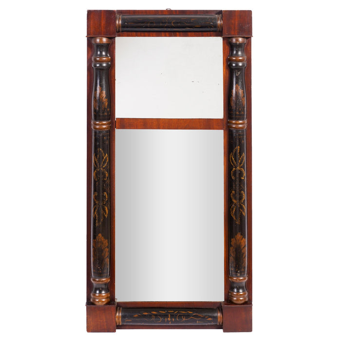Connecticut Valley stenciled split baluster mirror (c. 1820-30)