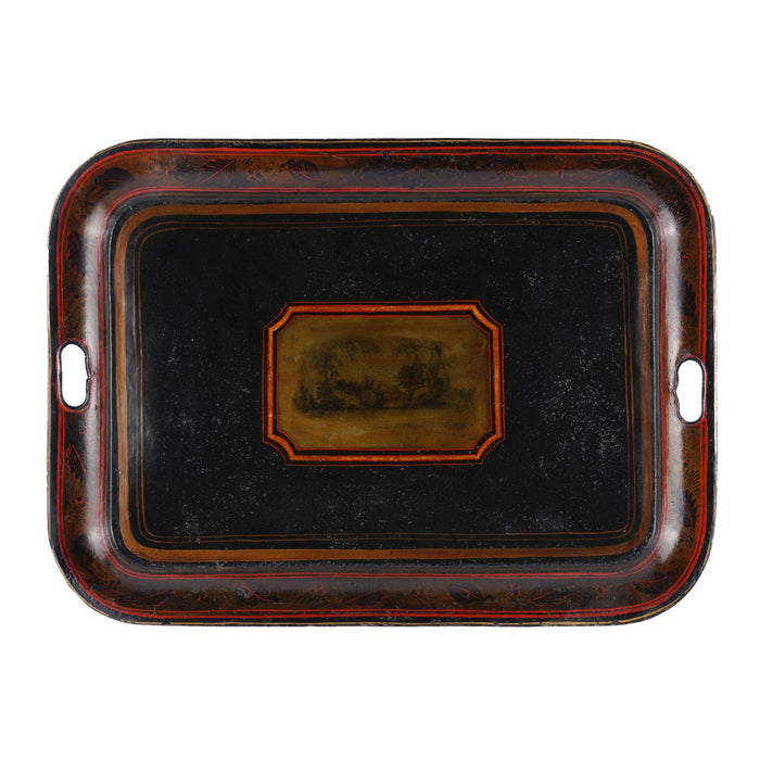 English tole tea tray (c. 1800-20)