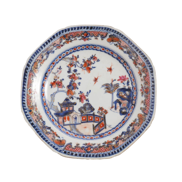 Chinese octagonal Imari export plate (c. 1740-60)
