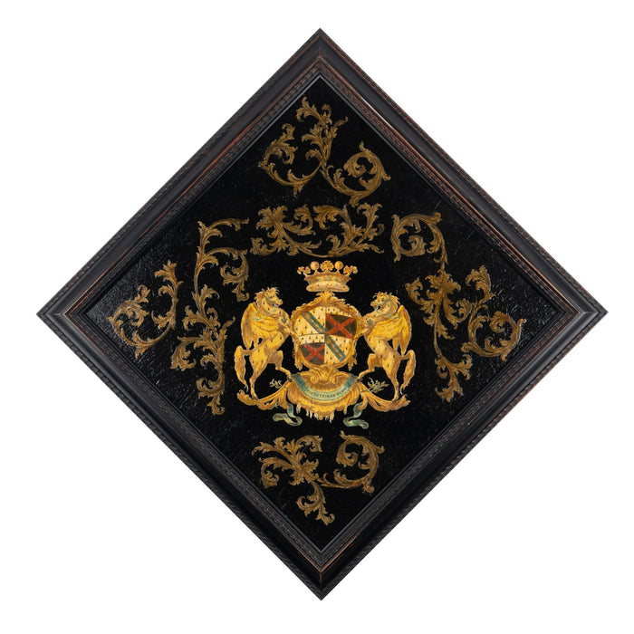 Victorian decoupage armorial hatchment (1800's)