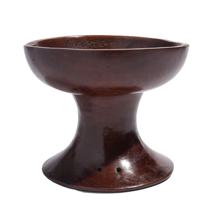 Traditional Balinese turned pedestal hardwood Toraja cup (c. 1900's)
