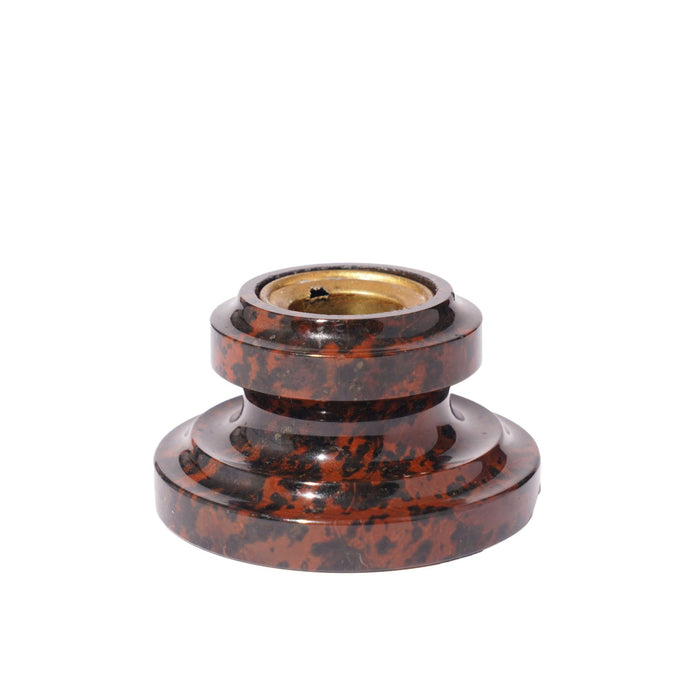 Cornish circular open top serpentine stone inkwell (c. 1800's)