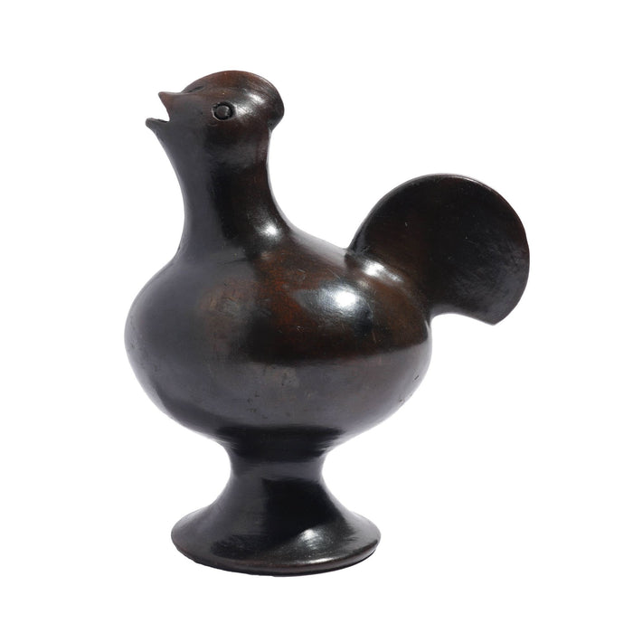 East African raku fired ceramic rooster form pitcher (c. 1950's)