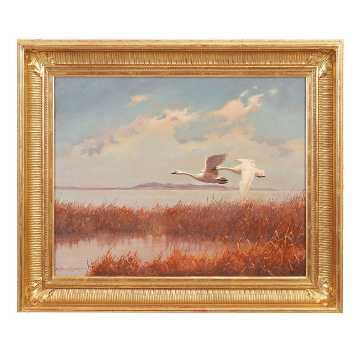Flight of Swans by Arthur Eakin (c. 1900's)