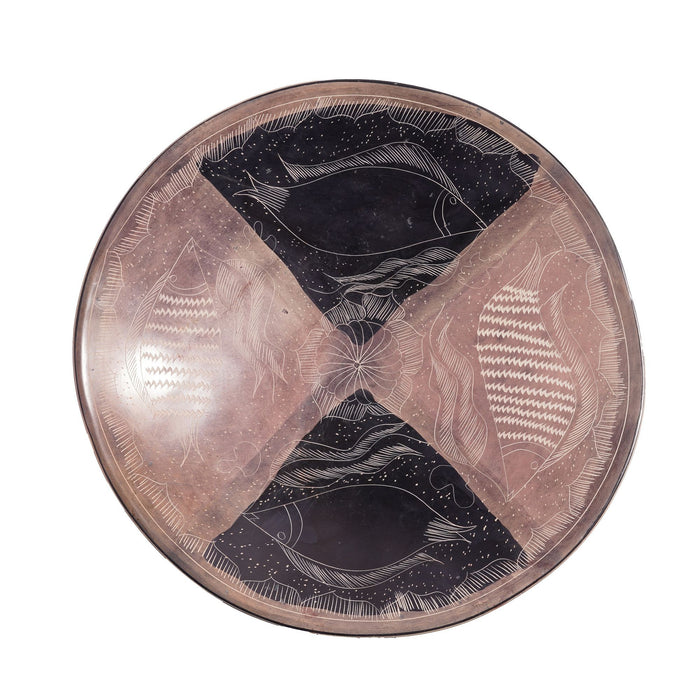 Kenyan soapstone sgraffito platter (c. 1950)