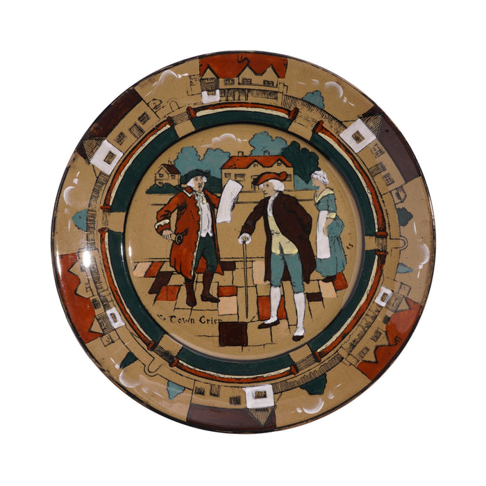 Buffalo Pottery Ye Town Crier plate (1908)