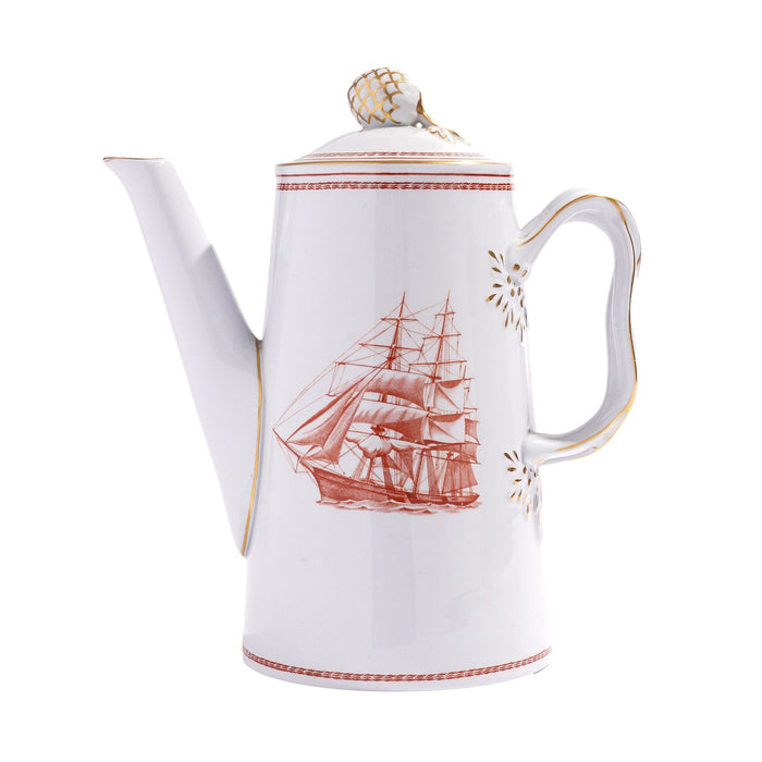 Lowestoft lighthouse coffee/tea pot in the Trade Winds pattern by Copeland Spode (1960-1995)