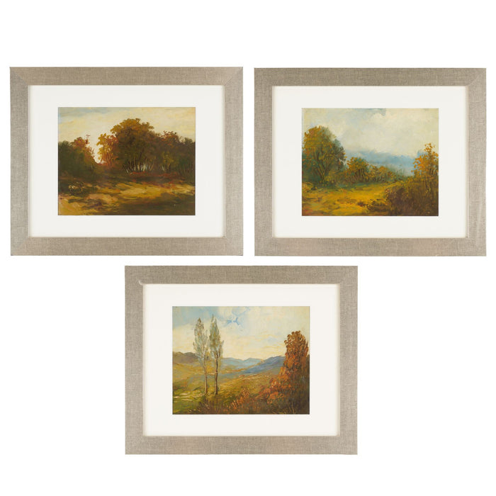 Set of three oil on board landscapes (c. 1900-25)