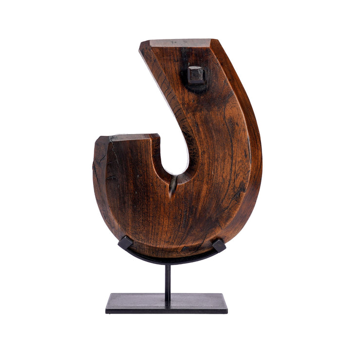 Hand carved Japanese Jizai Kagi hearth hook (1868–1912)