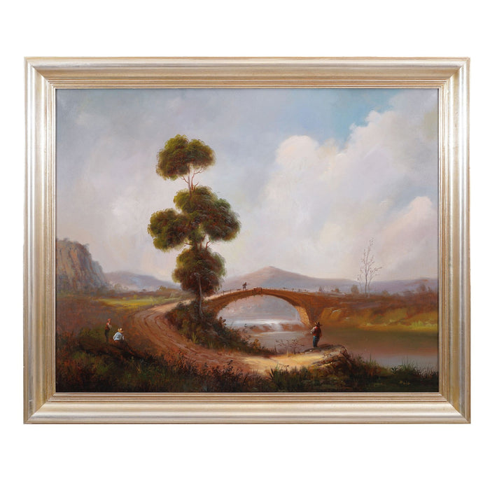 Idyllic summer landscape by A. Puig (c. 1800's)