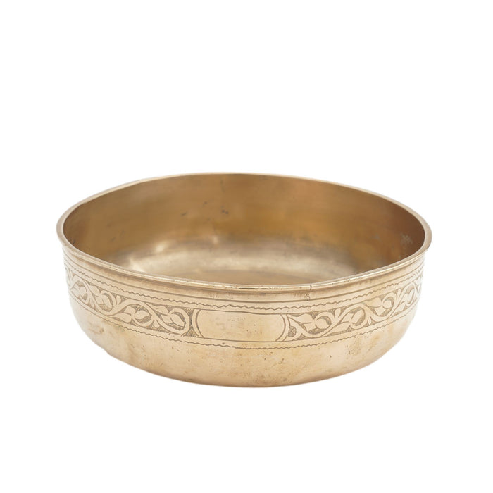 Continental cast & turned bronze basin (1800's)