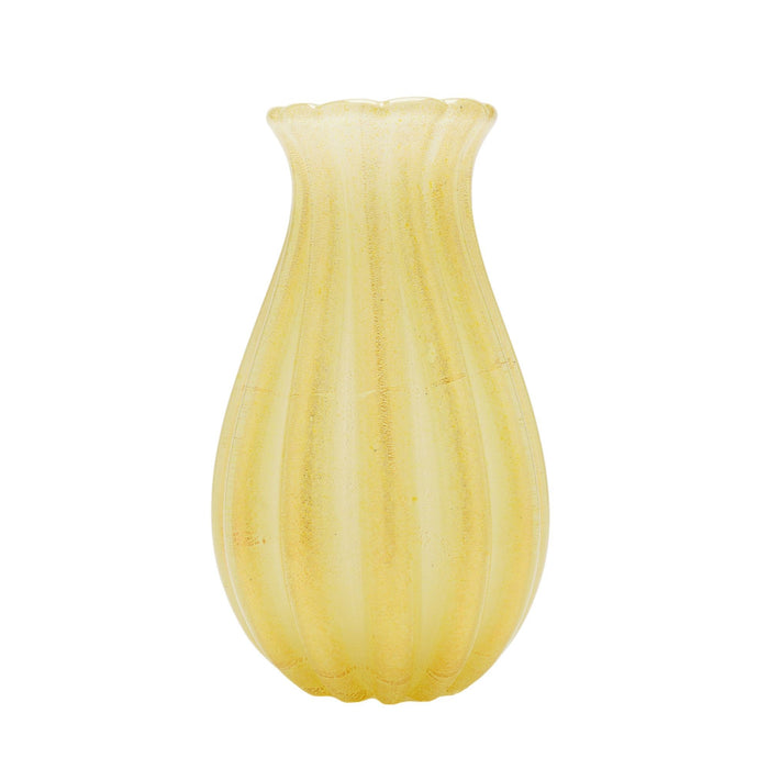 Italian gold infused blown glass vase (c. 1950's)