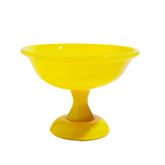 Vintage cadmium yellow opaline compote