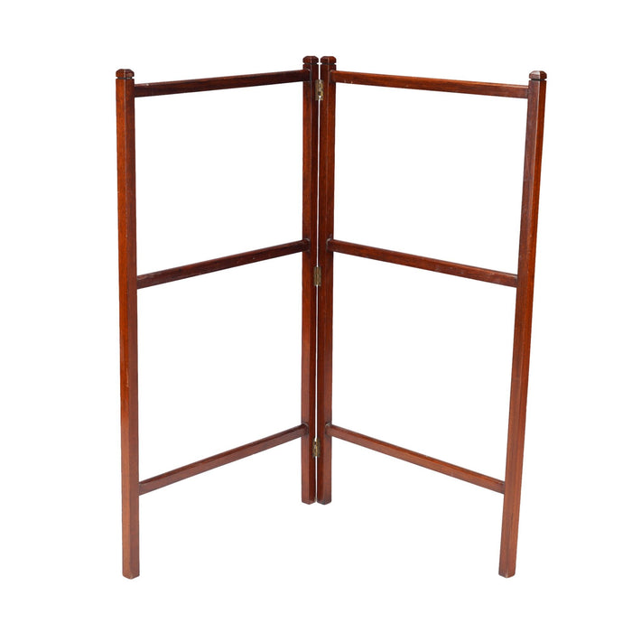 English two part mahogany towel rail, c. 1890-1910