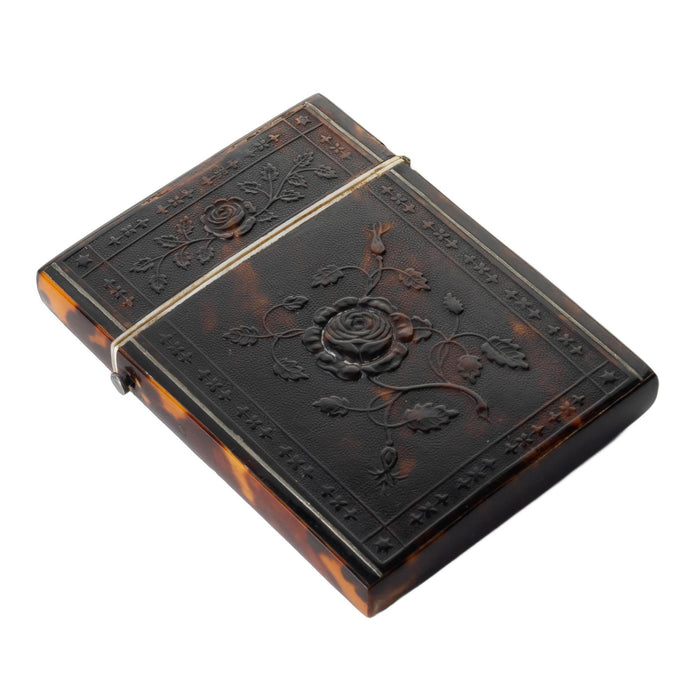 English tortoise shell carte du visite case (1825-1850)