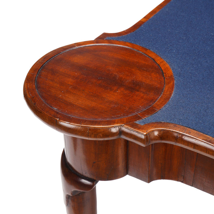English Queen Anne Concertina Action Flip Top Game Table (c. 1725)