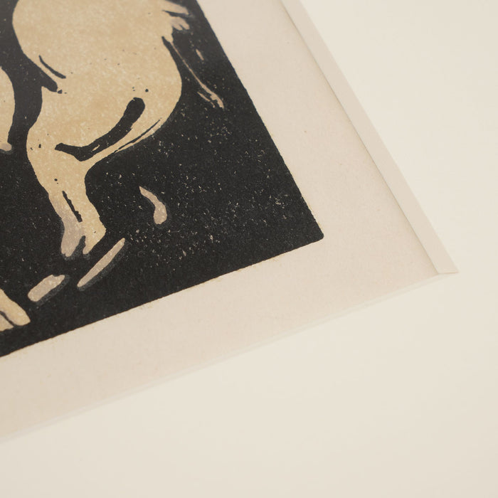 Four woodblock prints from “An Almanac of Twelve Sports” by William Nicholson (1898)