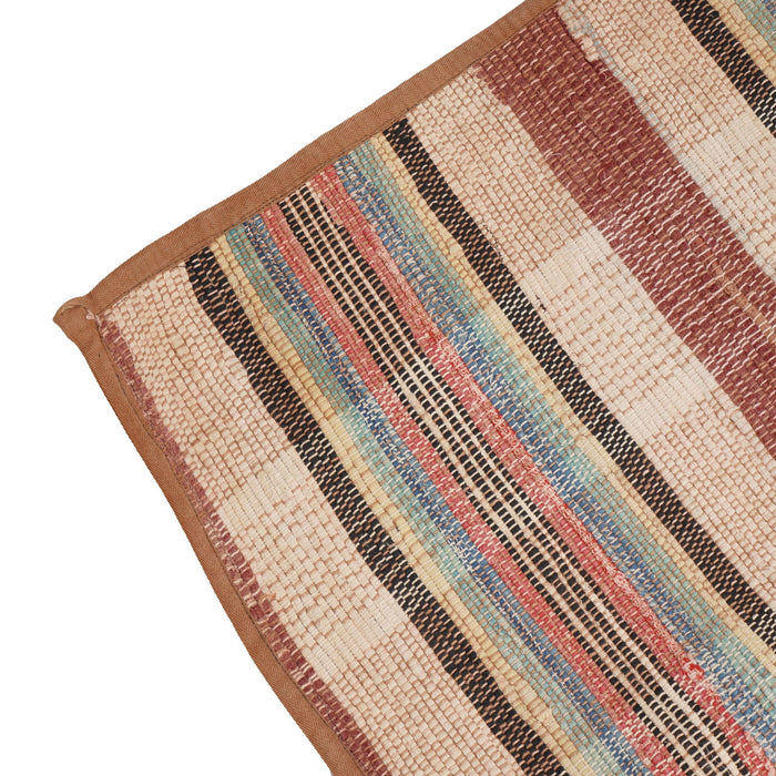 American rag rug with bound edges (c. 1850-1900)
