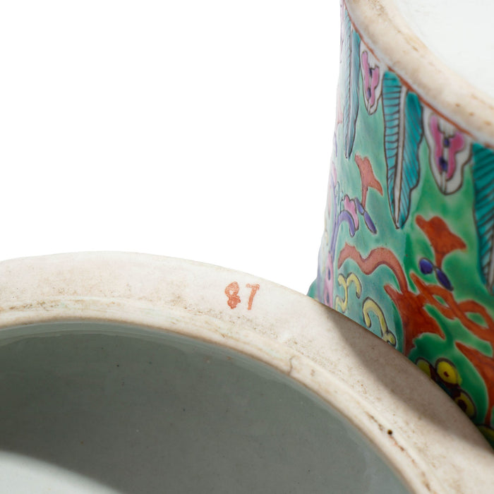 Chinese porcelain covered storage jar (c. 1870)