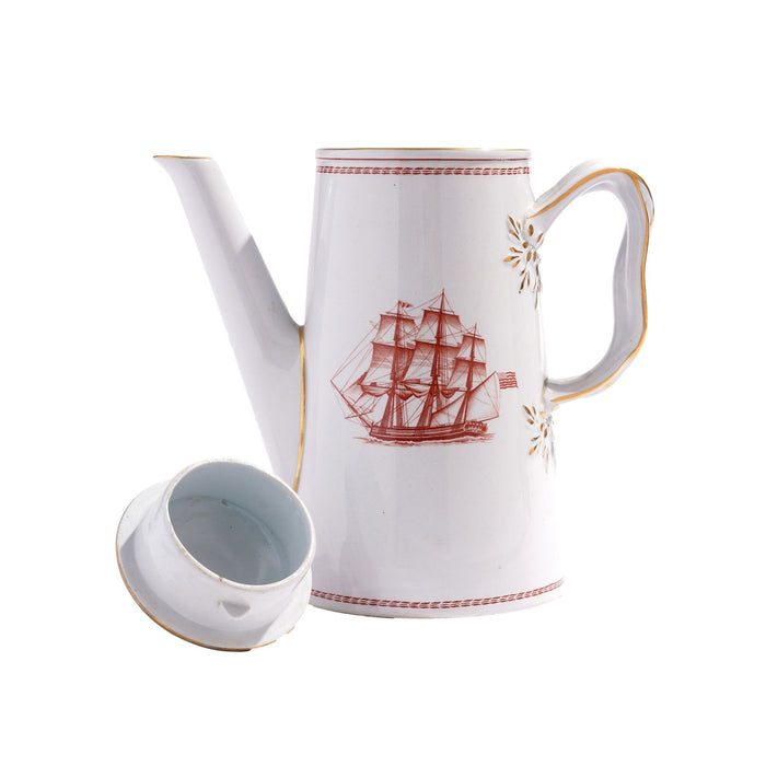Lowestoft lighthouse coffee/tea pot in the Trade Winds pattern by Copeland Spode (1960-1995)