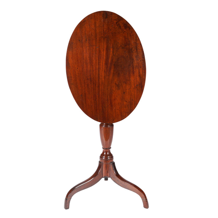American tilt top spider leg oval candle stand (c. 1790-1810)
