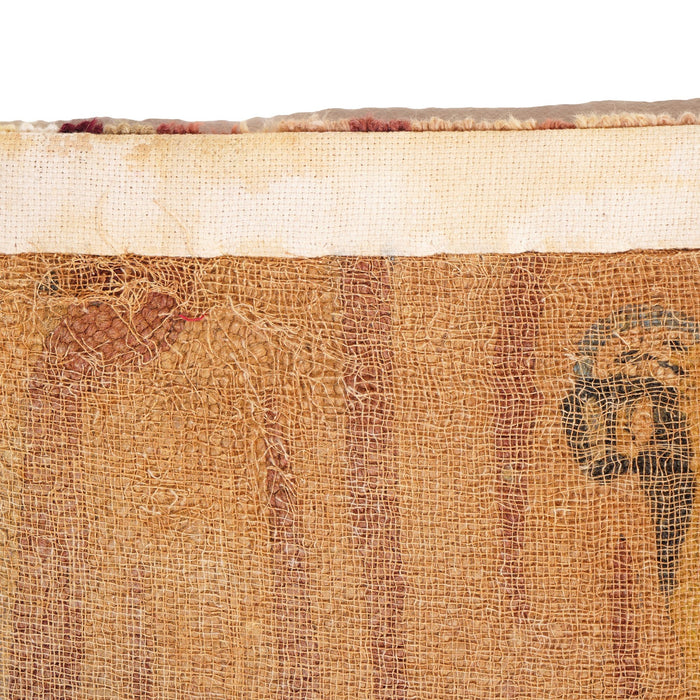 Large vintage hooked wall hanging of a jungle scene (c. 1950)