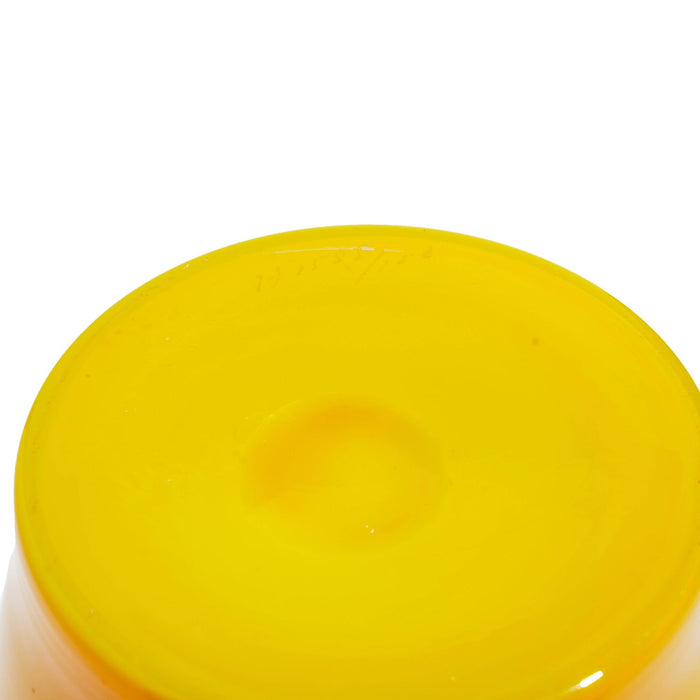 Vintage cadmium yellow opaline blown glass pitcher