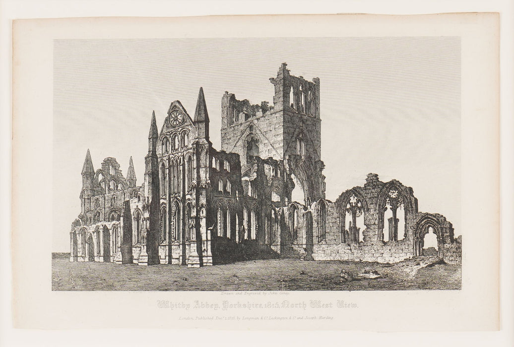 Set of four engravings of English Gothic ecclesiastical buildings by John Coney (1819)