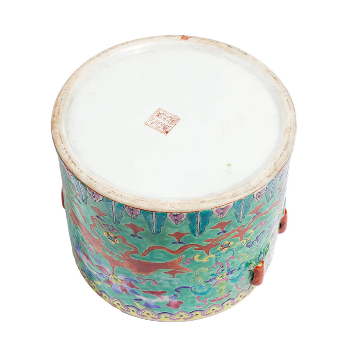 Chinese porcelain covered storage jar (c. 1870)