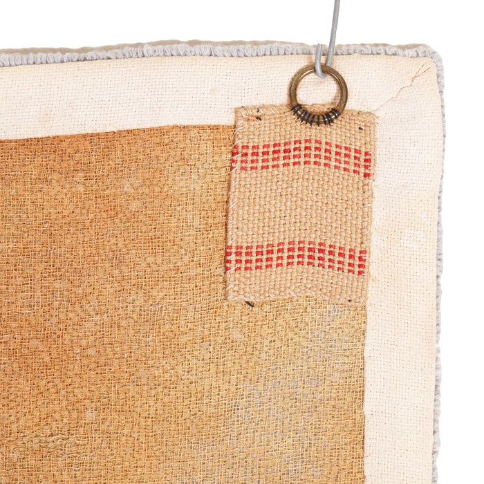 Large vintage hooked wall hanging of a jungle scene (c. 1950)