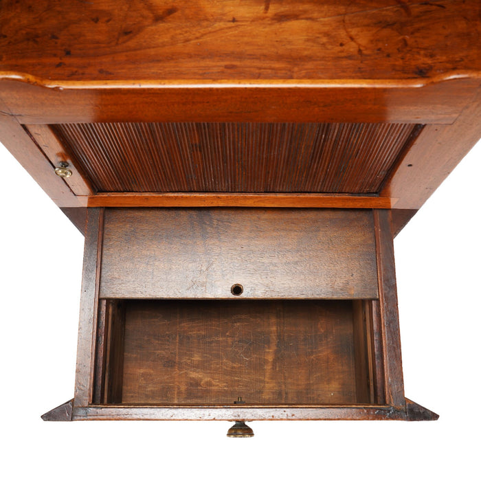 English Georgian gallery top commode (c. 1790-1810)