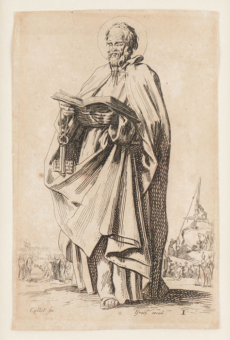 Set of six engravings of Biblical figures by Jacques Callot (1631)
