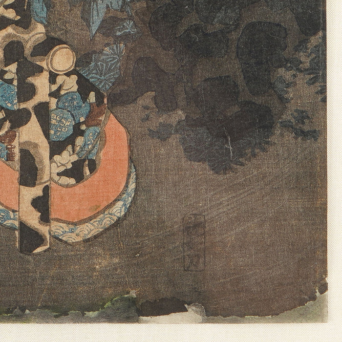 Set of three Japanese framed woodblock prints by Utagawa Toyokuni (1786-1865)