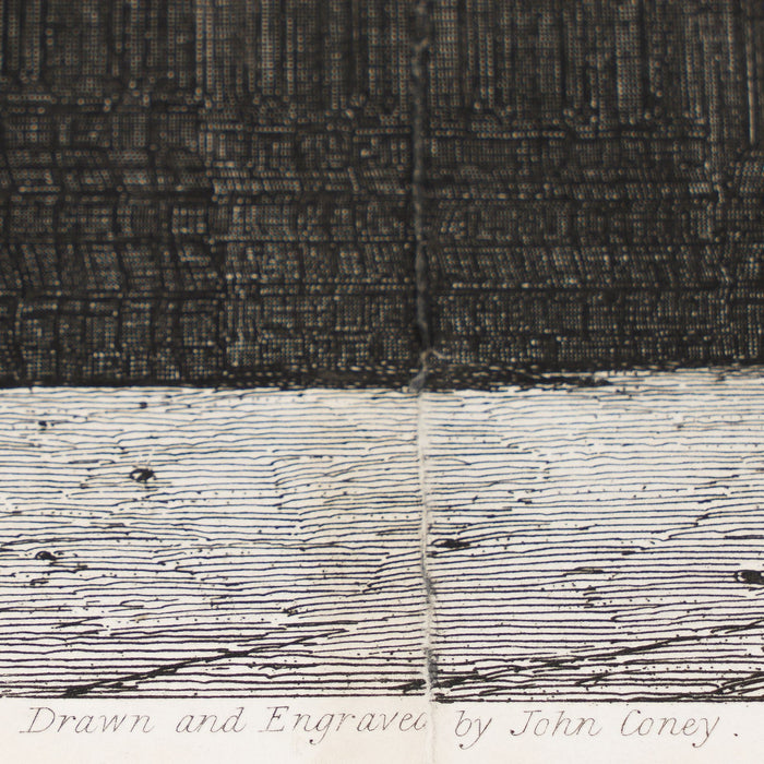 Pair of engravings of English gothic churches by John Coney (1819)
