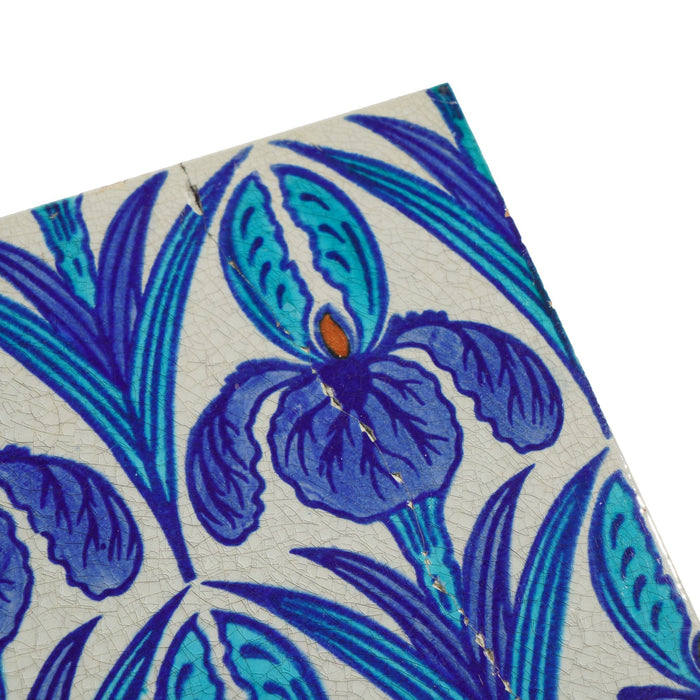 Set of 10 "Floreat Salopia" pattern Art Nouveau tiles by Maw & Co (1880-1910)