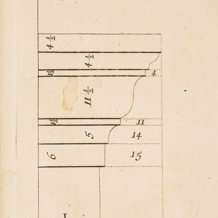Two pages from "I Quattro libri dell'architettura" by Andre Palladio (c. 1715-20)