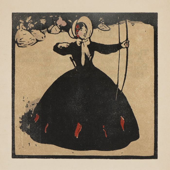 Four woodblock prints from “An Almanac of Twelve Sports” by William Nicholson (1898)
