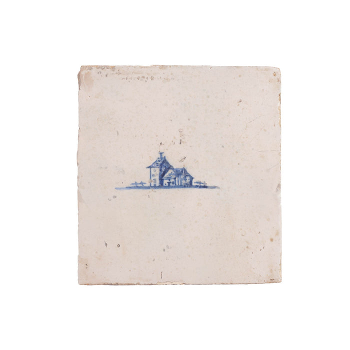 Set of 10 Delft miniature landscape tiles (1600’s)