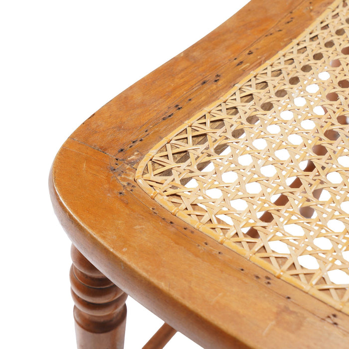 Set of 4 New England cane seat country Sheraton maple fancy chairs (c. 1840-60)