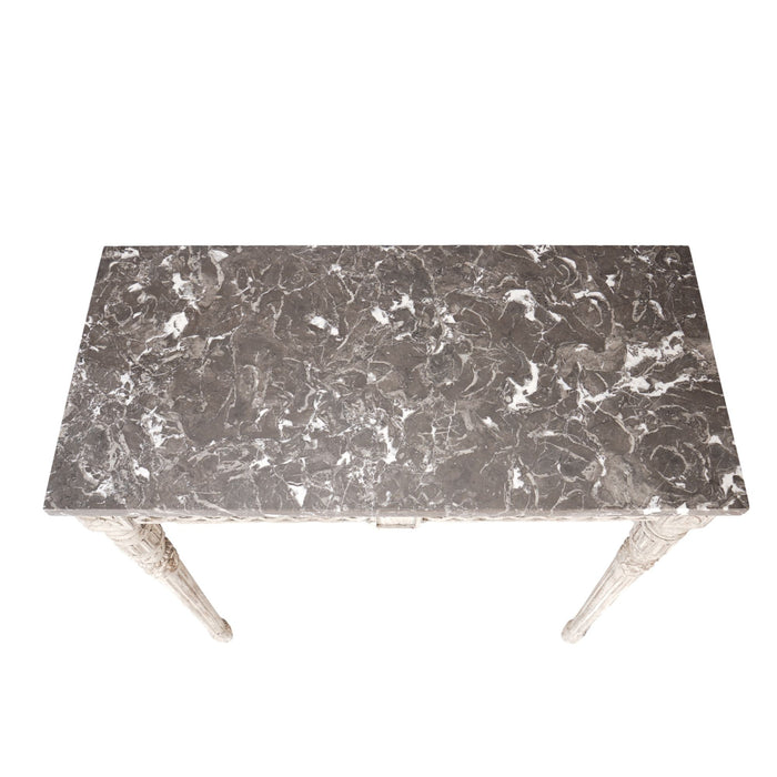 Pair of Swedish Gustavian marble top pier tables (c. 1790)