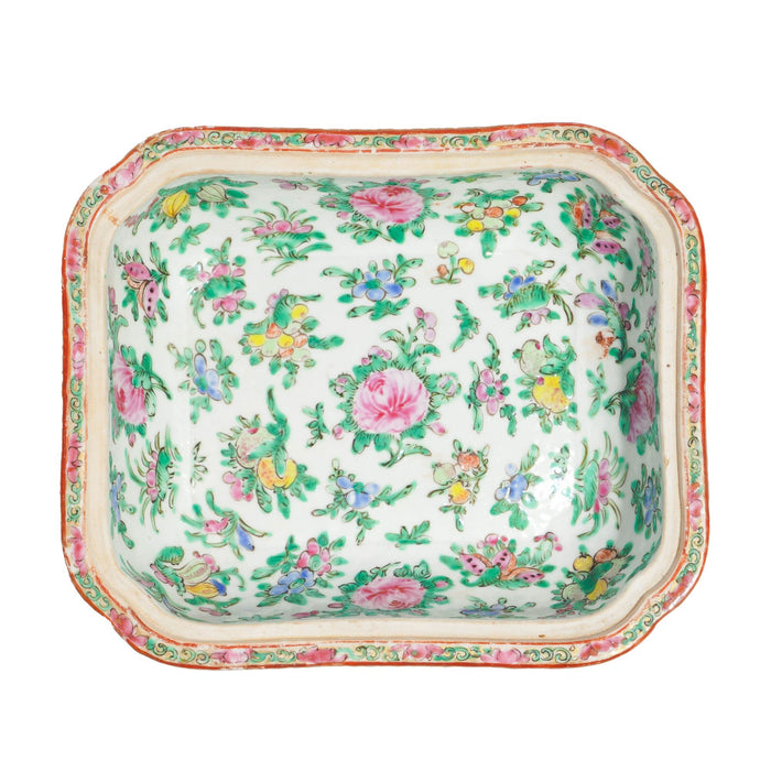 Chinese Famille Rose medallion covered serving dish (c. 1875-1900)