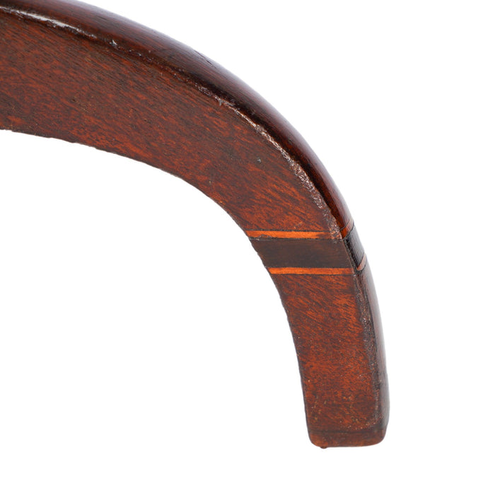 American tilt top spider leg oval candle stand (c. 1790-1810)