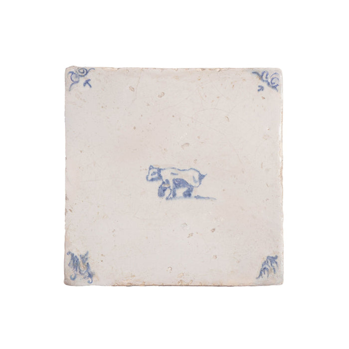 Set of 10 Delft miniature landscape tiles (1600’s)