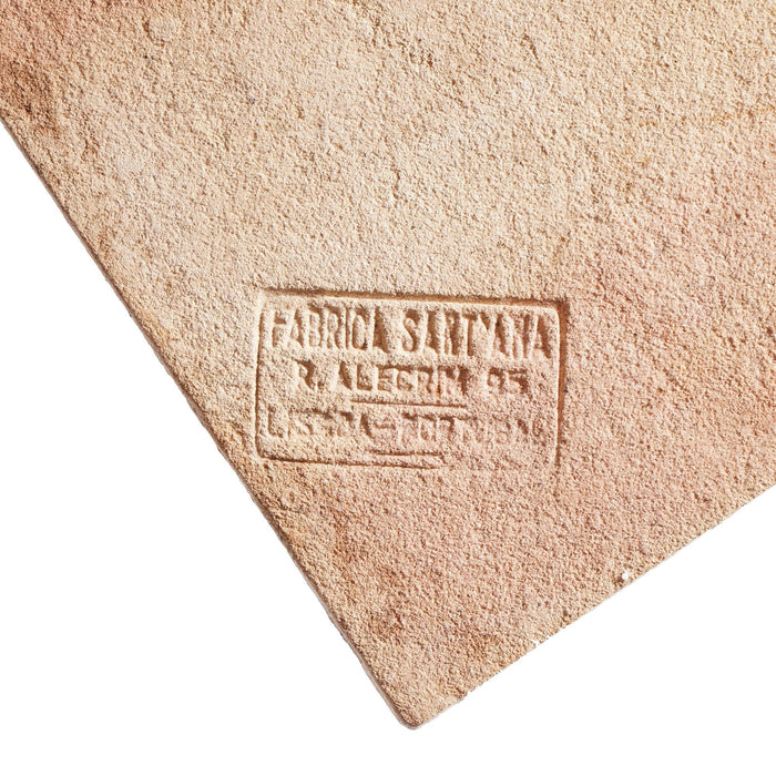 Set of 6 Portuguese hand painted botanical faience tiles in the Dutch taste by Fábrica Sant'Anna (1995)