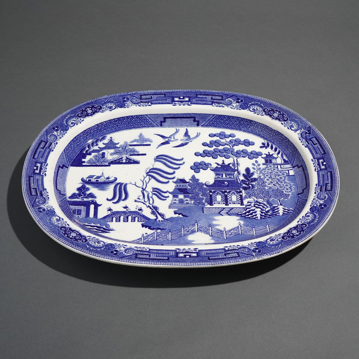 Willow pattern oval platter by Wedgwood (1891-92)