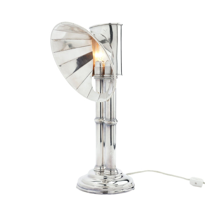 English Sheffield silvered copper and brass pulpit lamp (c. 1835)