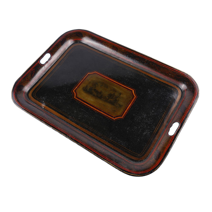 English tole tea tray (c. 1800-20)