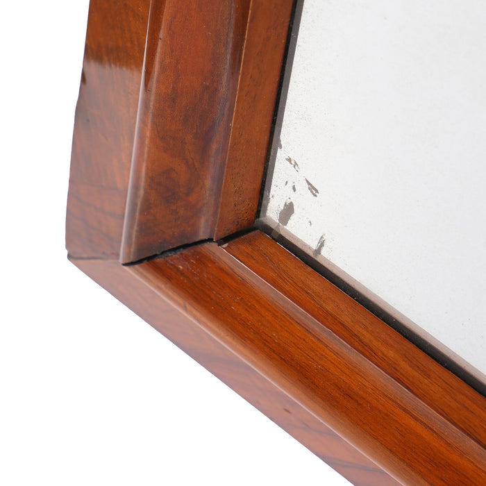 Continental cross banded walnut mirror (c. 1825)